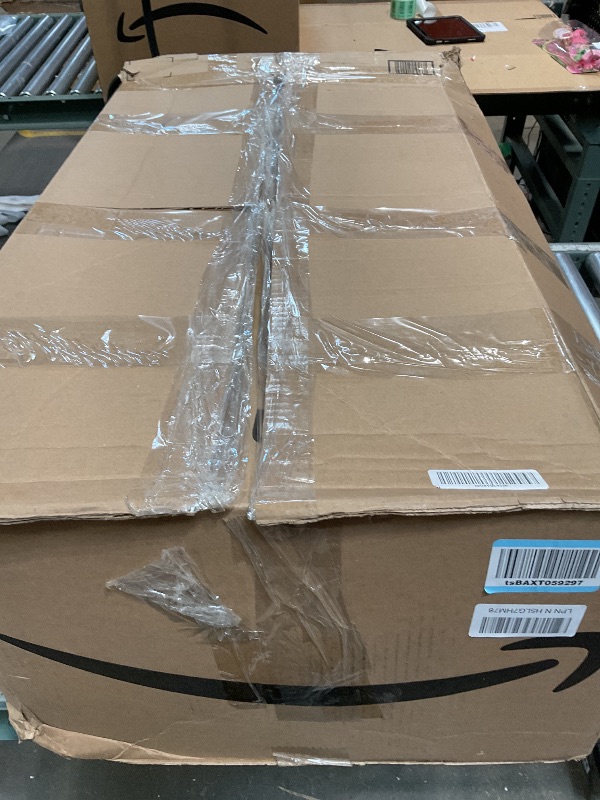 Photo 1 of ***MESSY SNOW COMES OFF *** 7.5 Ft Pre- Snow Flocked Christmas Tree Spruce with Remote Control, 450 Warm White Multi-Color Changing LED Lights, Artificial Hinged/Feel Real/Realistic for Home, Dual Color LED