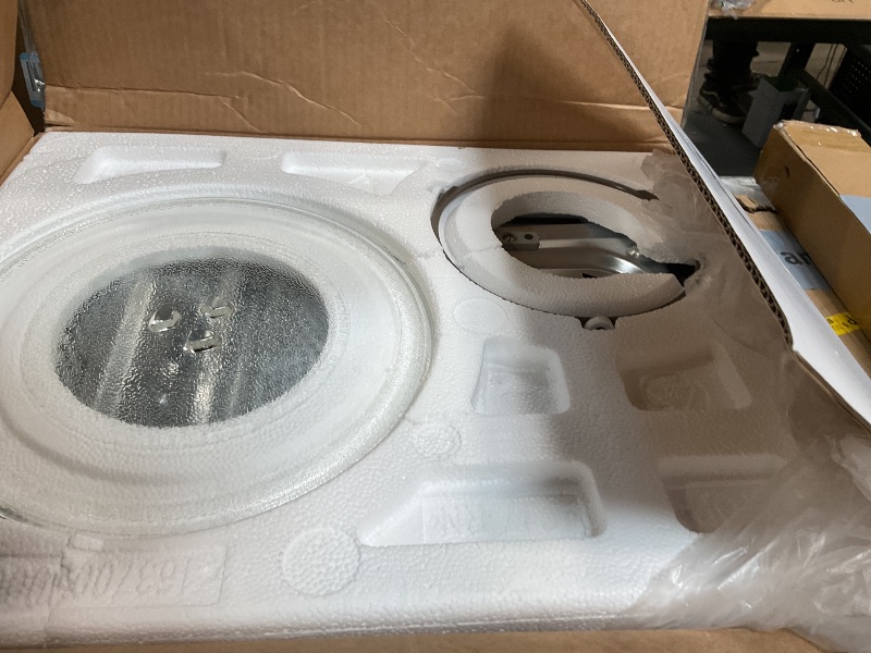 Photo 1 of *** FOR PARTS ONLY /DAMAGED FROM BEING DROPPED*** Chefman Countertop Microwave Oven 0.7 Cu. Ft. Digital Stainless Steel Microwave 700 Watts with 6 Auto Menus, 10 Power Levels, Eco Mode, Memory, Mute Function, Child Safety Lock, Easy Clean