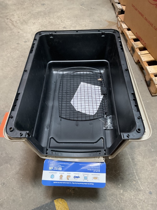 Photo 1 of **FOR PARTS ONLY/ BROKEN PIECES*** Petmate Vari Dog Kennel - Portable Dog Carriers & Crates for Large Dogs, Airline-Friendly, Durable Plastic, Pet Carrier For Home and Travel, 36 Inches, Taupe and Black