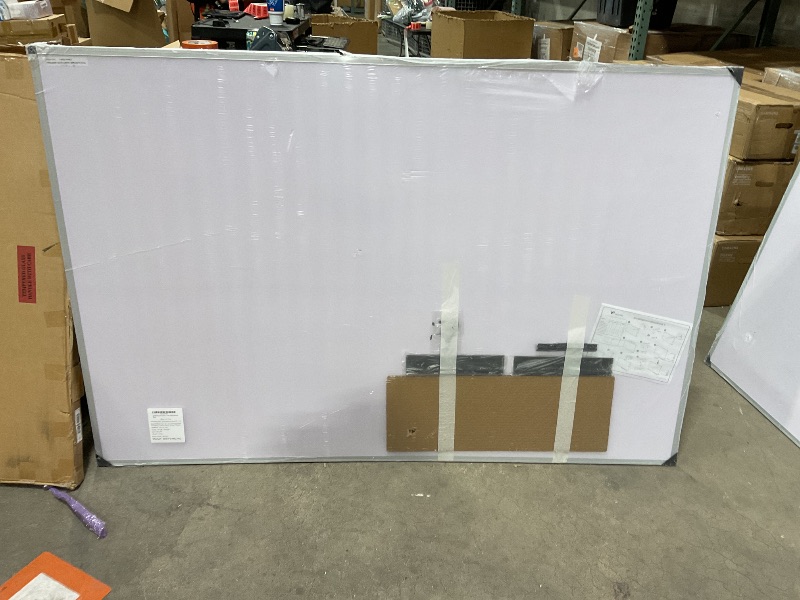 Photo 1 of *** MINOR DAMAGE***VIZ-PRO Dry Erase Board/Magnetic Whiteboard, 72 x 48 Inches, Large Wall Mounted Board for School Office and Home 6' x 4'