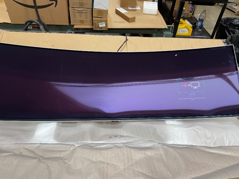 Photo 1 of *** MINOR SCRATCH/MISSING POWER SUPPLY***Samsung 49" Odyssey G93SC Series Curved Gaming Monitor, QD-OLED, 240Hz, 0.03ms, DQHD, G-Sync Compatible, FreeSync Premium Pro, Adjustable Stand