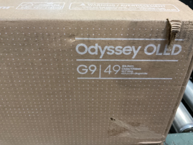 Photo 1 of *** MINOR SCRATCH/MISSING POWER SUPPLY***Samsung 49" Odyssey G93SC Series Curved Gaming Monitor, QD-OLED, 240Hz, 0.03ms, DQHD, G-Sync Compatible, FreeSync Premium Pro, Adjustable Stand