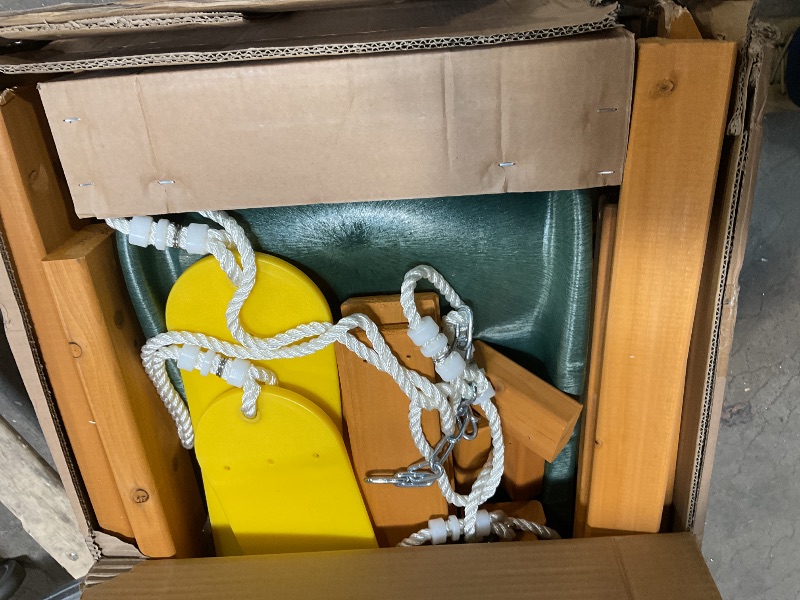 Photo 1 of *** MINOR DAMAGE***KidKraft Appleton Wooden Swing Set, (Amazon Exclusive)