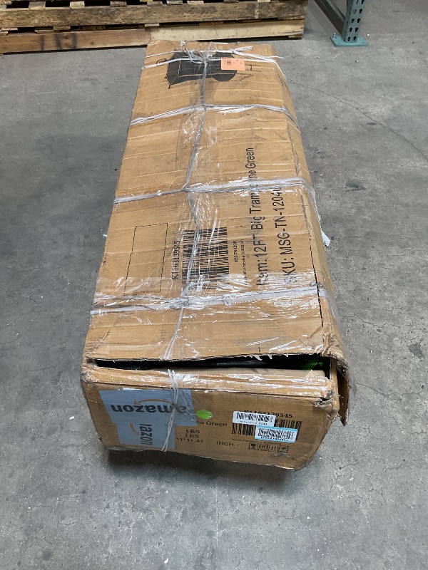 Photo 1 of *** USED/MINOR DAMAGE/UNKNOWN MISSING PARTS OR HARDWARE***Lyromix Upgraded 12FT Trampoline with Lights, Large Outdoor Trampoline with Sprinkler,Basketball Hoop and Net, Capacity for 5-8 Kids and Adults, Apple Green