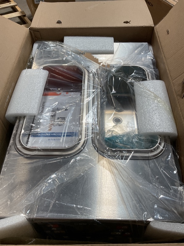 Photo 1 of **MISSING LEVERS** Commercial Ice Cream Maker, 6.8-8.4 Gal/H, 2*8L Hopper 110V 2500W Countertop Soft Serve Ice Cream Machine, 3 Flavors Puffing Alarm Pre-Cooling For Shops Cafes Dessert Stores, Auto Clean & Touch Screen