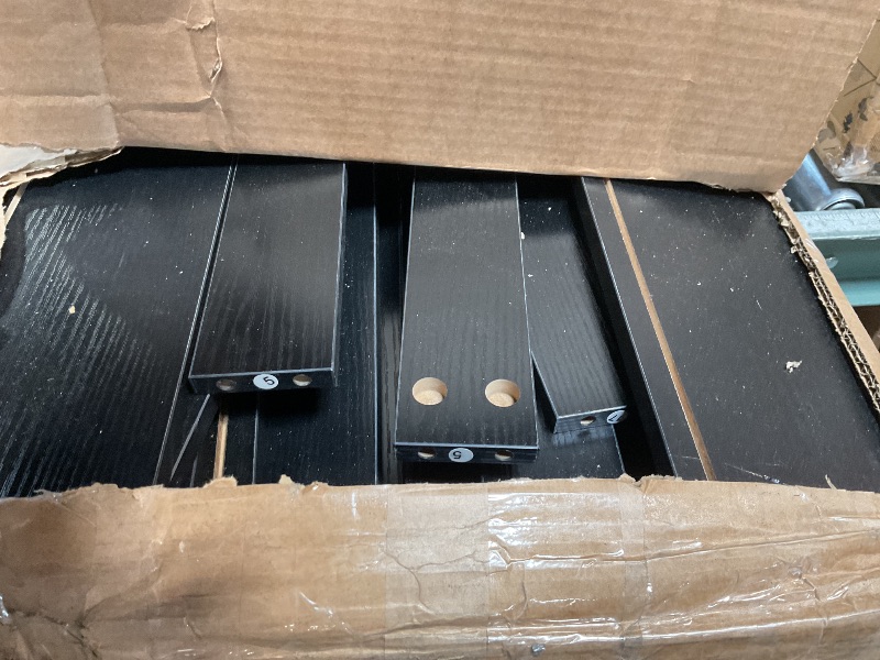 Photo 1 of **MISSING HARDWARE** Jocoevol Modern Black 6 Drawer Dresser - Simply Chest of Drawers for Bedroom, Closet, Living Room, Hallway, Entryway, Wood Storage Double Dresser with Smooth Metal Rails - Black