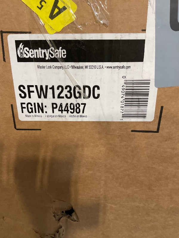 Photo 1 of *** USED***SentrySafe Waterproof and Fireproof Alloy Steel Digital Safe Box for Home with Code Button Keypad, 1.23 Cubic Feet, 17.8 x 16.3 x 19.3 Inches (exterior), SFW123GDC