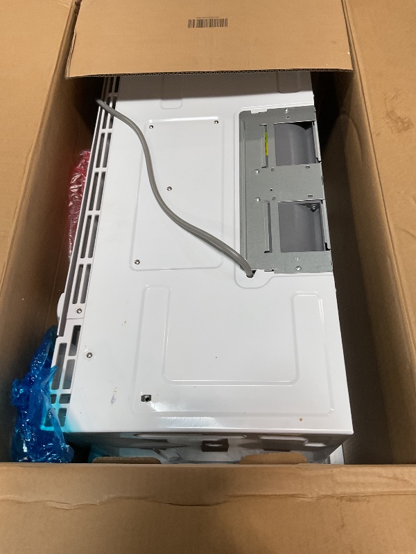 Photo 1 of *** USED/MAJOR DAMAGE***Farberware 1.7 Cu. Ft. Over-the-Range Microwave Oven – 1000 Watts Power, Auto Cook Settings, Defrost, Easy Clean and Child Safety Lock - White