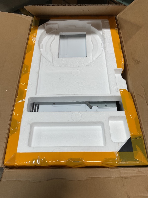 Photo 1 of *** USED/MAJOR DAMAGE***Farberware 1.7 Cu. Ft. Over-the-Range Microwave Oven – 1000 Watts Power, Auto Cook Settings, Defrost, Easy Clean and Child Safety Lock - White