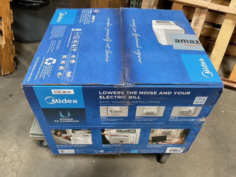 Photo 1 of *** USED/MAKES NOISE WHEN RUNNING***  Midea 12,000 BTU U Shaped Smart Inverter Window Air Conditioner - Cools 550 Sq Ft, Ultra Quiet with Open Window Flexibility - Alexa/Google Assistant Compatible - 35% Energy Savings, Remote (Updated)