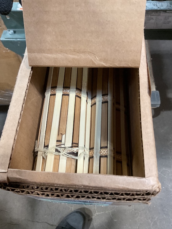 Photo 1 of ***FOR PARTS ONLY/ DAMAGED *** Bamboo Blinds for Interior Windows, Easy to Install Bamboo Shades for Indoor Windows, Custom Roller Shades for Indoor Window and Outdoor Patio, 48" W x 72" H