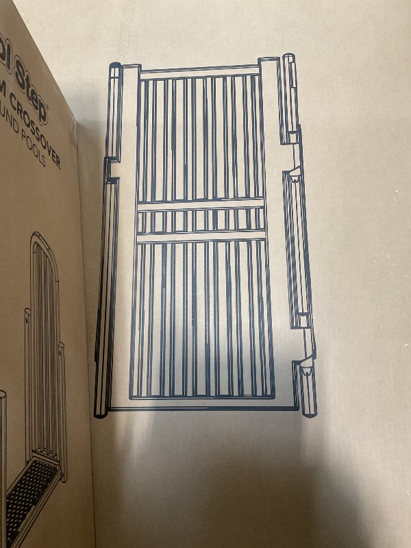 Photo 1 of *** BOX B AND C ONLY***Blue Wave Easy Pool Entry System w/Gate for 48 to 54-in Deep Above Ground Pools – No Deck Required – Wide Anti-Slip Pool Steps, Lockable Gate, Dual Handrails, Anti-Entrapment Barrier – 350-lbs Cap.