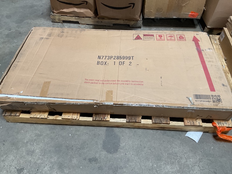Photo 1 of *** BOX ONE OF TWO ONLY***Christopher Knight Home Alan Modern Minimalist Concrete Outdoor Dining Table with White Terrazzo Tabletop, Oval Top Dining Table for 6, Pedestal Kitchen Table, Ideal for Family Gatherings, White