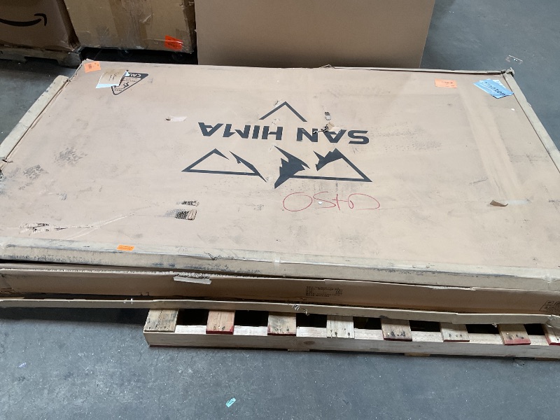 Photo 1 of **FOR PARTS ONLY / DAMAGED / BOX IS DAMAGED ** Sanhima Rooftop Tent Hard Shell - Hotham Lite Overland Aluminium Roof Top Tent 4.56" Slimline, w/Tri-Color LED Strip Light & 1.97” Thick Mattress, for Car SUV Truck Camping, 2-3 People (Army Green)