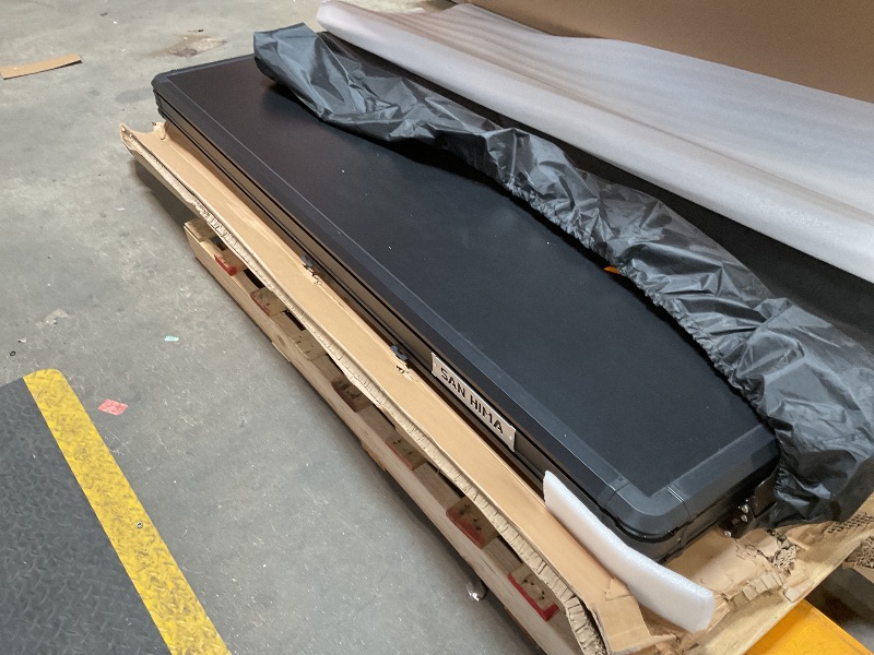 Photo 1 of **FOR PARTS ONLY / DAMAGED / BOX IS DAMAGED ** Sanhima Rooftop Tent Hard Shell - Hotham Lite Overland Aluminium Roof Top Tent 4.56" Slimline, w/Tri-Color LED Strip Light & 1.97” Thick Mattress, for Car SUV Truck Camping, 2-3 People (Army Green)