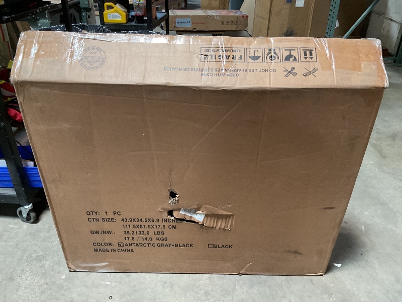 Photo 1 of **MISSING PARTS** Fancyango Large Dog House for Indoor & Outdoor - Weatherproof & Removable Roof, Fits Small to Large Dogs (42.8" L x 33" W x 31.5" H) - Grey
