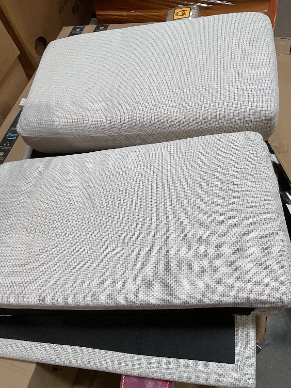 Photo 1 of *** USED/PARTIAL SET, MISSING PARTS***Marsail 89" Couch, 3-Seater Modern Sofa with Deep Seats, Comfy Upholstered Linen Sofas for Living Room, Apartment, Cream White
