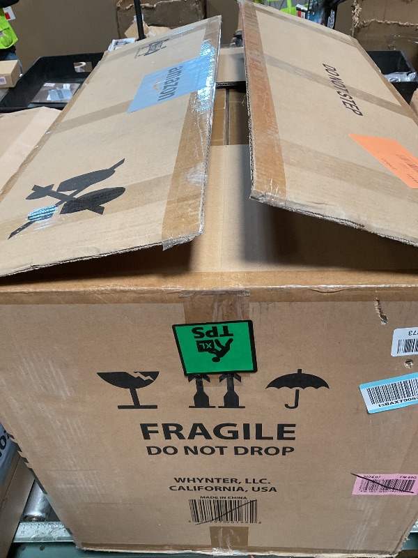 Photo 1 of *** USED/MAJOR DAMAGE***Whynter FM-65G 65 Quart Portable Refrigerator and Deep, AC 110V/ DC 12V, Real Chest Freezer for Car, Home, Camping, and RV with-8°F to 50°F Temperature Range, Gray, One Size