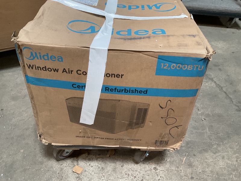 Photo 1 of *** USED/DAMAGE/MISSING PARTS***Midea 12,000 BTU U-Shaped Smart Inverter Window Air Conditioner–Cools up to 550 Sq. Ft., Ultra Quiet with Open Window Flexibility, Compatible with Alexa/Google Assistant, 35% Energy Savings (Renewed)