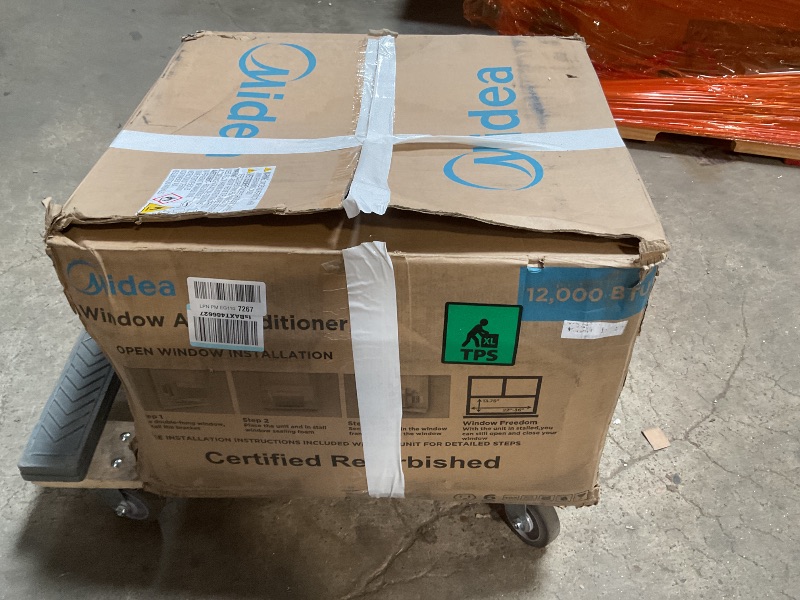 Photo 1 of *** USED/DAMAGE/MISSING PARTS***Midea 12,000 BTU U-Shaped Smart Inverter Window Air Conditioner–Cools up to 550 Sq. Ft., Ultra Quiet with Open Window Flexibility, Compatible with Alexa/Google Assistant, 35% Energy Savings (Renewed)