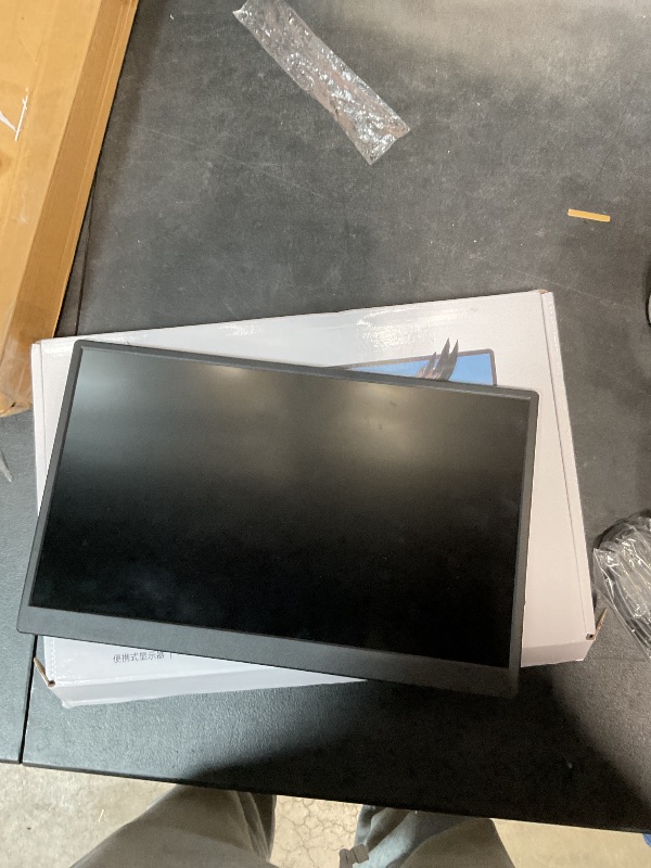 Photo 1 of MSCMPOVA Portable Monitor 15.6 Inch 1080P FHD USB-C HDMI Ultra-Slim Travel Monitor with Kickstand & Speakers, IPS Gaming Display Screen Extender for Laptop PC Mac Phone PS Xbox Switch