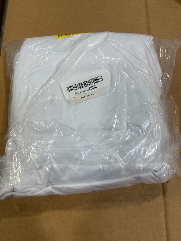 Photo 1 of 10x10ft Wrinkle Free White Backdrop Curtain for Parties Soft Fabric Drapes Wedding White Curtain Backdrop for Birthday Party Decorations Background for Photography 5x10ft, 2 Panels