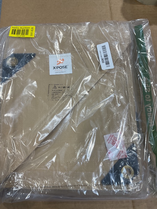Photo 1 of Heavy Duty Tan Poly Tarp 5' X 7' - Multipurpose Protective Cover - Durable, Waterproof, Weather Proof, Rip and Tear Resistant - Extra Thick 12 Mil Polyethylene - by Xpose Safety