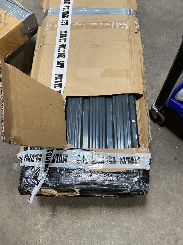 Photo 1 of *** PICTURE FOR REFERENCE ONLY/UNKNOWN MISSING PARTS OR HARDWARE/POSSIBLY USED FOR PARTS***Garvee 6x8 ft Metal Outdoor Storage Shed, Lockable Door & Air Vent, Yard/Garden Tool Shed for Backyard Patio Lawn