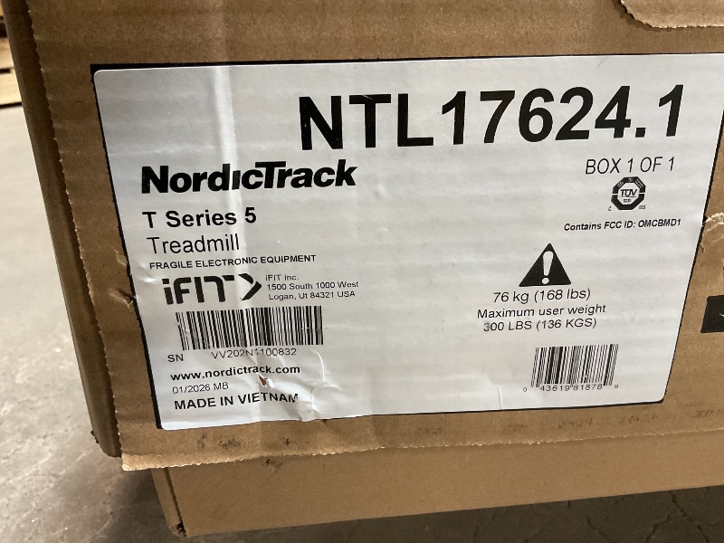 Photo 1 of **FOR PARTS ONLY/ NON-FUNCTIONAL/ MISSING ASSEMBLY PIECES*** NordicTrack T Series 5 Starter Treadmill for Real Results