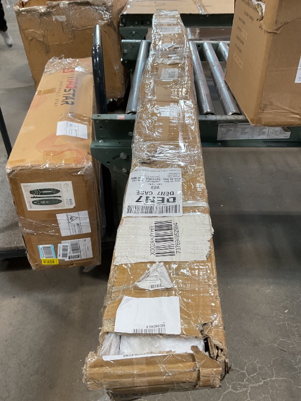 Photo 1 of *** UNKNOWN MISSING PARTS OR HARDWARE***6.6FT Heavy Duty Sturdy Sliding Barn Door Hardware Kit-Smoothly and Quietly-Smoothly and Quietly- Easy to Install with Floor Guide and Handle - Fit 1 3/8-1 3/4" Thickness – Black (J Shape Hanger)