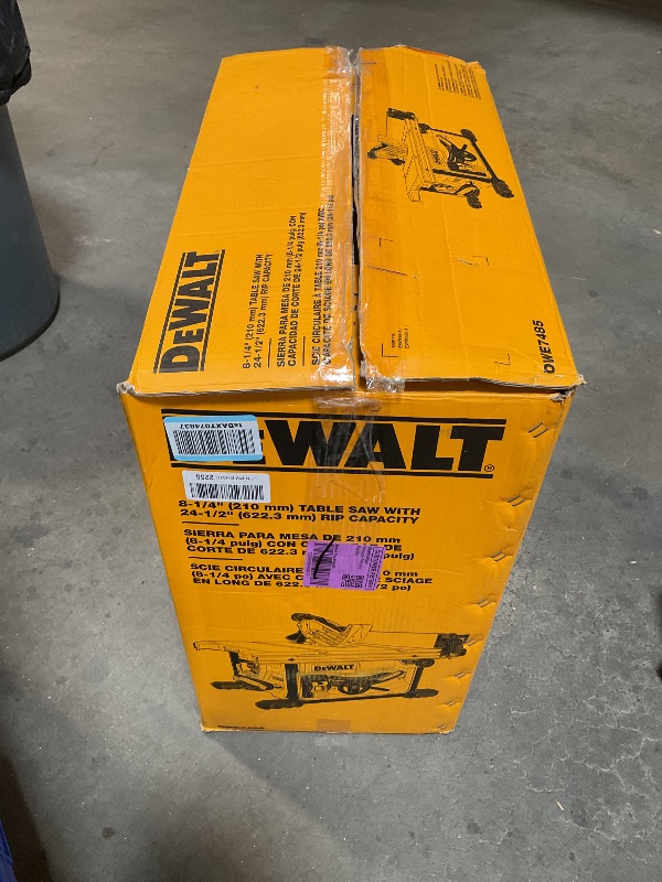 Photo 1 of *** USED/MISSING PARTS UNKNOWN***DEWALT 15 Amp 8-1/4 in. Compact Portable Jobsite Table Saw (DWE7485)