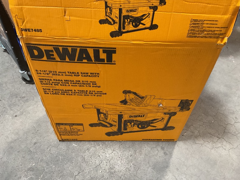 Photo 1 of *** USED/MISSING PARTS UNKNOWN***DEWALT 15 Amp 8-1/4 in. Compact Portable Jobsite Table Saw (DWE7485)