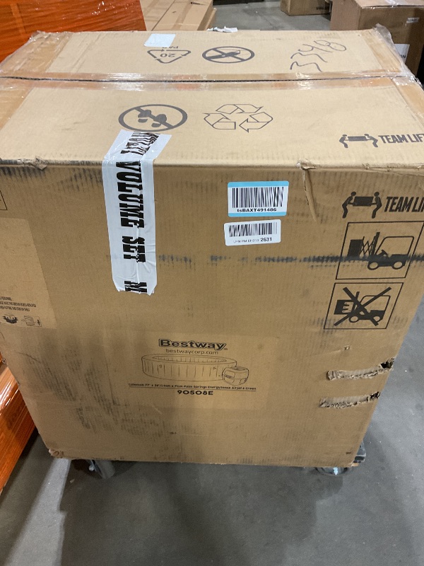 Photo 1 of *** USED/MINOR DAMAGE/MISSING PARTS UNKNOWN***Coleman Palm Springs EnergySense AirJet Inflatable Hot Tub Spa (77" x 28") | Portable Hot Tub with 2 Covers (1 Energy-Efficient Thermal Cover and 1 Standard Cover) | Fits Up to 4-6 Persons | Green
