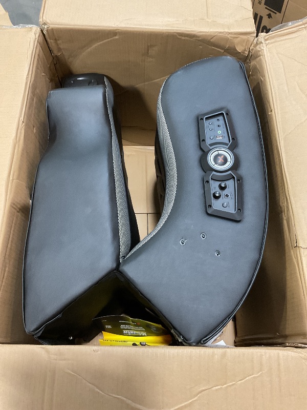Photo 1 of *** USED/MINOR DAMAGE/MISSING PARTS/CHAIR ONLY***X Rocker Prism RGB LED Lounging Video Gaming Pedestal Chair with Armrests, Wireless Bluetooth Audio, Foldable, Vegan Leather, Amazon Exclusive, Black
