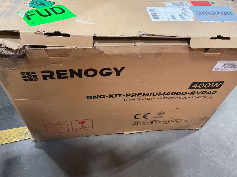 Photo 1 of ?New Version? Renogy Premium 400 Watt 12 Volt Solar Kit 4 Pcs 100W Panel+40A MPPT Charge Controller+ Bluetooth Module Fuse+ Mounting Z Brackets+Adaptor Kit +Tray Cables Set for RV Cabin and More