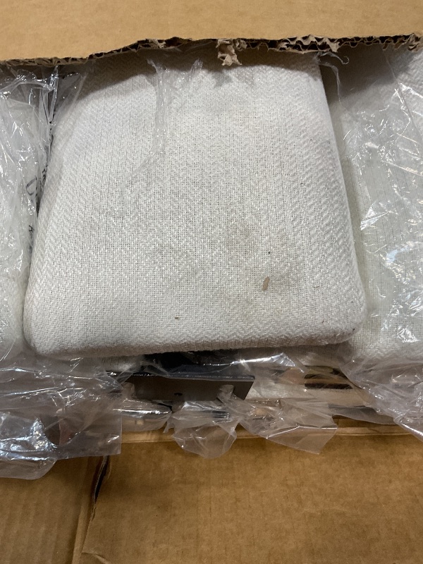 Photo 1 of *** MINOR DAMAGE– DIRTY FROM TRANSPORT***Sismplly King Bed Frame with Linen Headboard, Platform Bed Frame with Upholstered Headboard, Mattress Foundation, No Box Spring Required, Easy Assembly, Beige
