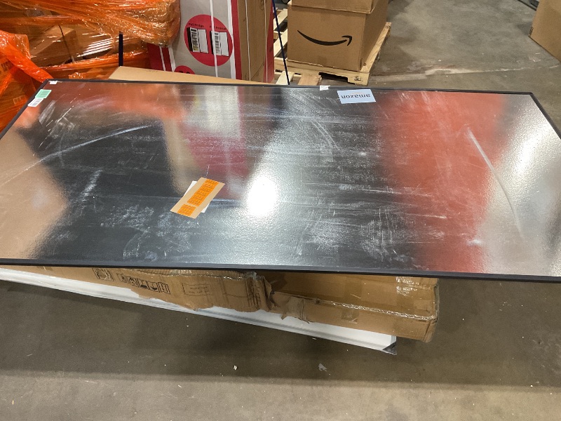 Photo 1 of *** MAJOR DAMAGE ***VIZ-PRO Magnetic Dry Erase White Board, 96 X 48 Inches, Black Aluminium Frame