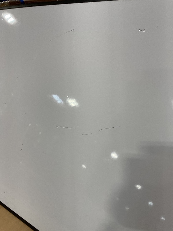 Photo 1 of *** MAJOR DAMAGE ***VIZ-PRO Magnetic Dry Erase White Board, 96 X 48 Inches, Black Aluminium Frame