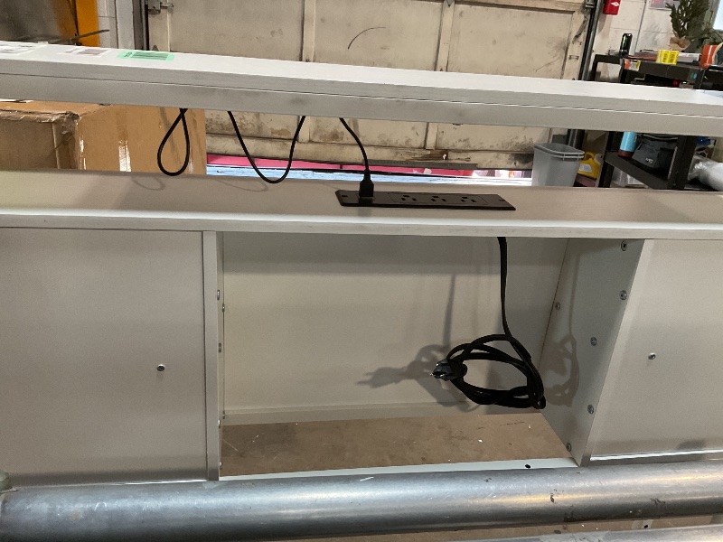 Photo 1 of *** USED/MINOR DAMAGE/MISSING PARTS***Unikito Twin Headboard with Storage, Headboard with Power Outlets and Smart LED Lights, Sturdy Head Board for Twin Size Bed, Stable Headboards Only for Bedroom, Dorm Room, Guest Room, White