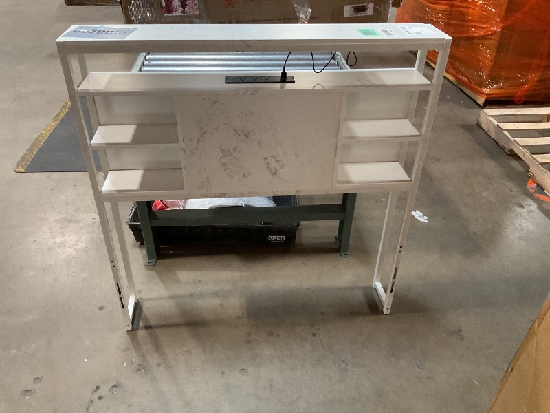 Photo 1 of *** USED/MINOR DAMAGE/MISSING PARTS***Unikito Twin Headboard with Storage, Headboard with Power Outlets and Smart LED Lights, Sturdy Head Board for Twin Size Bed, Stable Headboards Only for Bedroom, Dorm Room, Guest Room, White