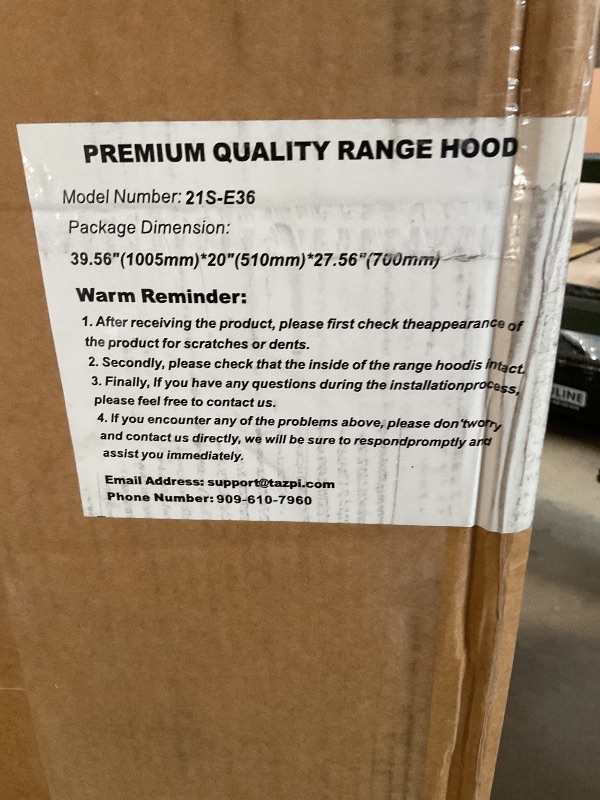 Photo 1 of 36 inch Island Range Hood Ceiling Mount 1200 CFM with 4-Speed Gesture Sensing & Touch Control, Ducted/Ductless Stainless Steel Kitchen Stove Vent Hoods with 4 LED Lights, Timer,Dishwash