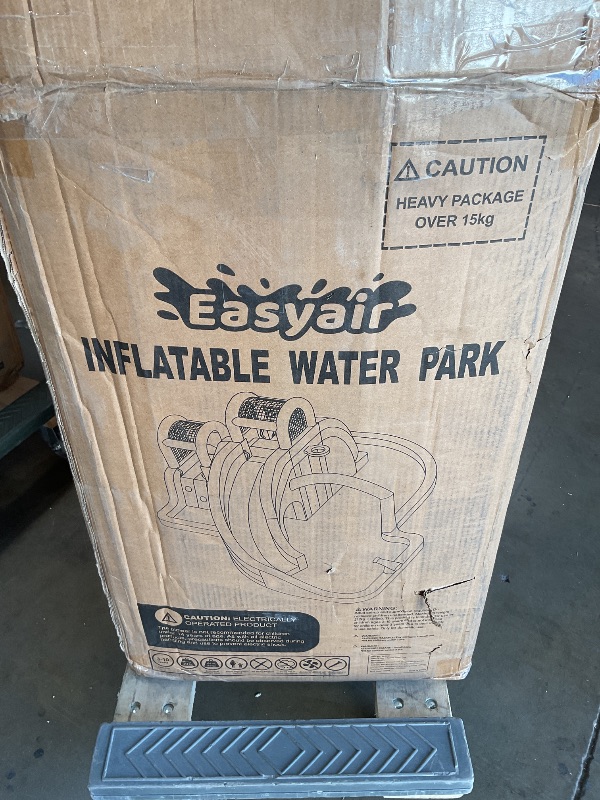 Photo 1 of *** USED/MINOR DAMAGE/UNKNOWN MISSING PARTS***Easyair Large Inflatable Water Slide for Big Kids, Water Bounce House, Bouncy Castles Outdoor Blow Up Pool, Climbing Wall, Basketball Hoop with Blower