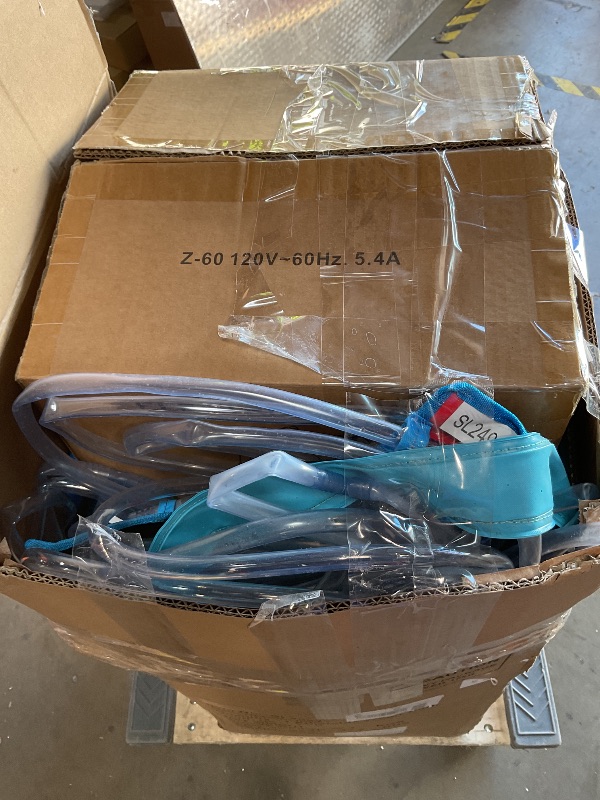 Photo 1 of *** USED/MINOR DAMAGE/UNKNOWN MISSING PARTS***Easyair Large Inflatable Water Slide for Big Kids, Water Bounce House, Bouncy Castles Outdoor Blow Up Pool, Climbing Wall, Basketball Hoop with Blower