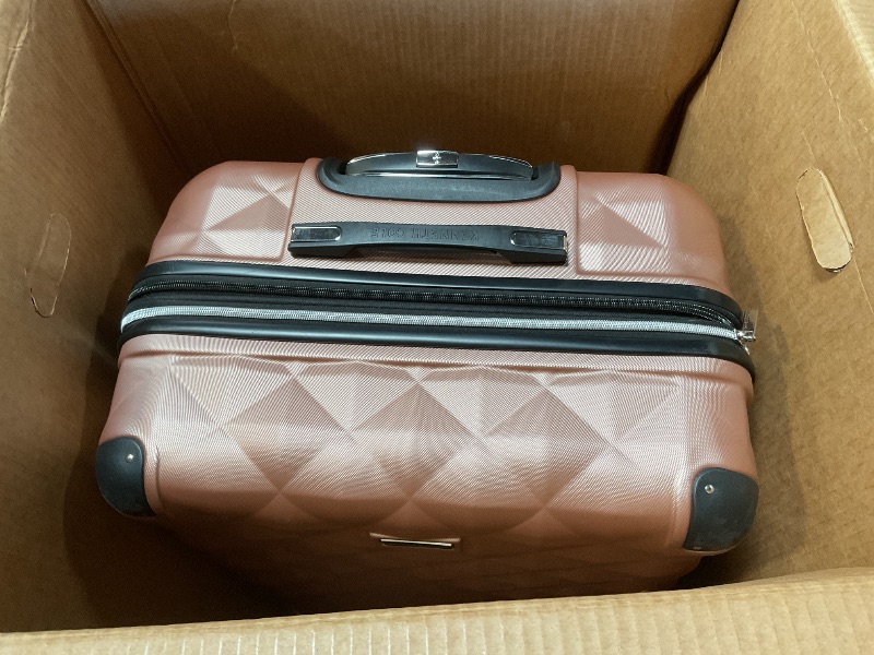 Photo 1 of *** USED/MINOR DAMAGE***Kenneth Cole REACTION Diamond Tower Collection Lightweight Hardside Expandable 8-Wheel Spinner Travel Luggage, Rose Gold, 28-Inch Checked
