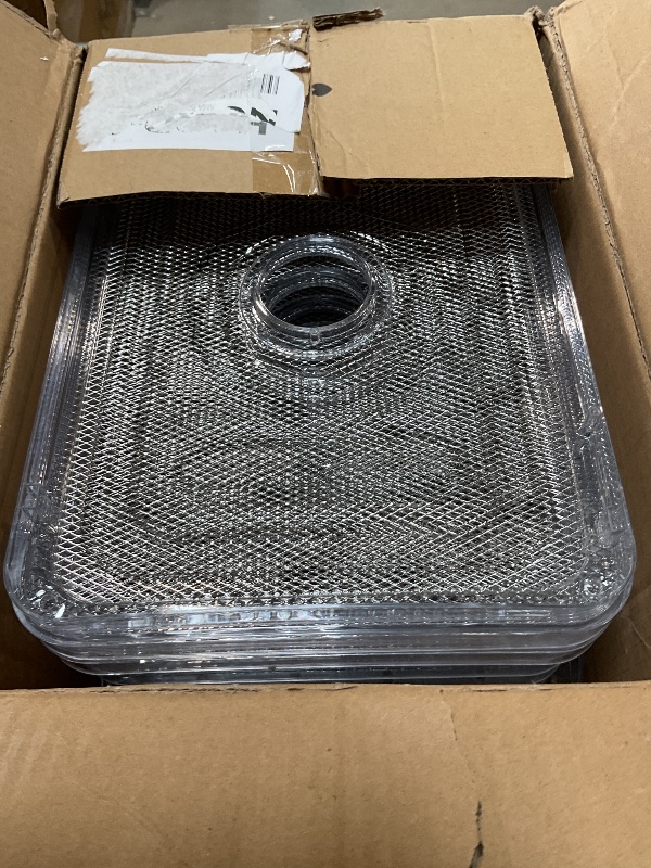Photo 1 of *** LID & TRAY ARE CRACKED*** Elite Gourmet EFD3321 Food Dehydrator, Stainless Steel Trays Adjustable Temperature Controls, Jerky, Herbs, Fruit, Veggies, Dried Snacks, Stainless Steel