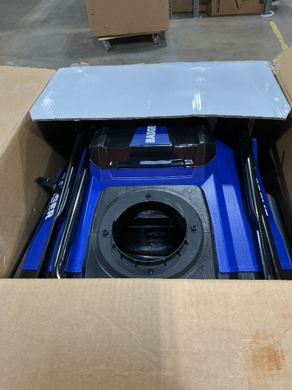 Photo 1 of ***USED***Wild Badger Power Cordless Snow Blower 40V 20" Electric, Brushless Battery Powered with LED Single Stage for Wet Snow and Heavy Snow, Blue