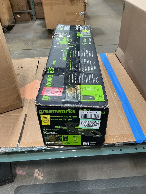 Photo 1 of *** FOR PARTS/ MISSING ASSEMBLY PIECES**** Greenworks 80V 16" Brushless Cordless Chainsaw (Great For Tree Felling, Limbing, Pruning, and Firewood / 75+ Compatible Tools), Tool Only