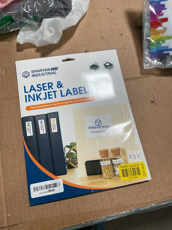 Photo 1 of 1" X 2 5/8" Matte White Printable Address Labels (30 Sheets, 900 Stickers) Mailing and Return Address Labels for Laser & Inkjet Printers - Spartan Industrial Template R007