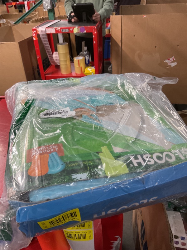 Photo 1 of Sloosh 32.5ft Extra Long Water Slide with 2 Inflatable Boards, Lawn Water Slides for Kids Adults, Double Lane Waterslide Slip Sprinkler, Backyard Summer Outdoor Water Toy