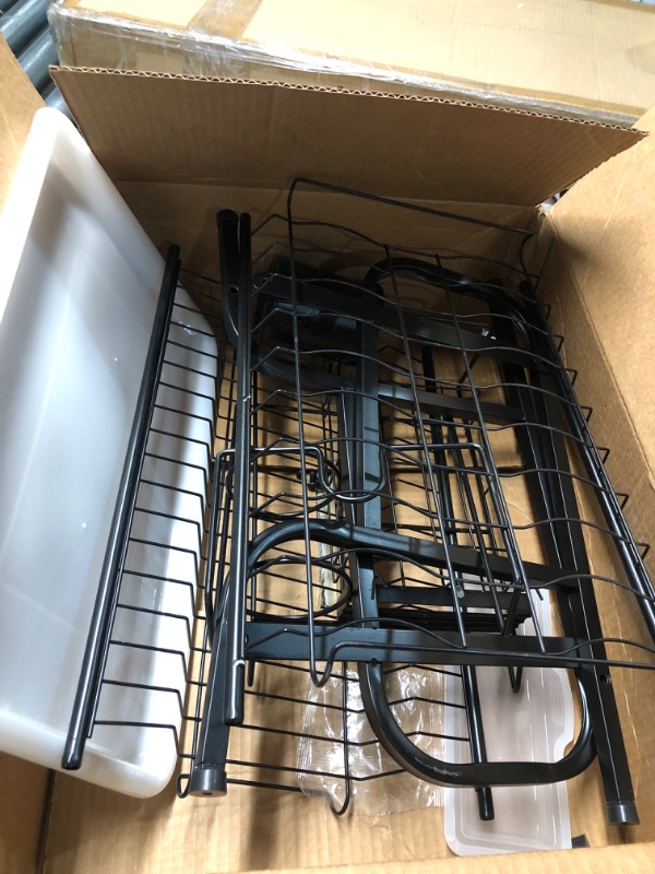 Photo 3 of **MISSING HARDWARE, AND OTHER PIECES**
LEGUANG Dish Drying Rack, 2-Tier Stainless Steel Dish Racks for Kitchen Counter, Small Plate Rack Organizer, Space Saving, Black